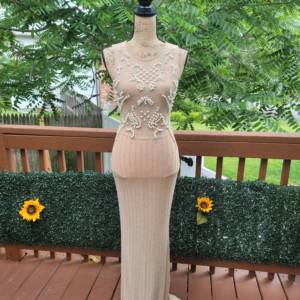 Banjul beige dress